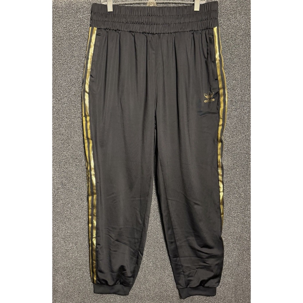 Adidas Track Pants XL Black OG 50th Anniversary Superstar 24K Gold Joggers